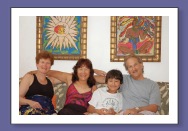 Case de Schorow on sofa