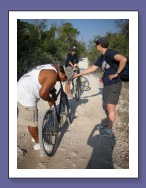 Tia getting some repairs from Miguel